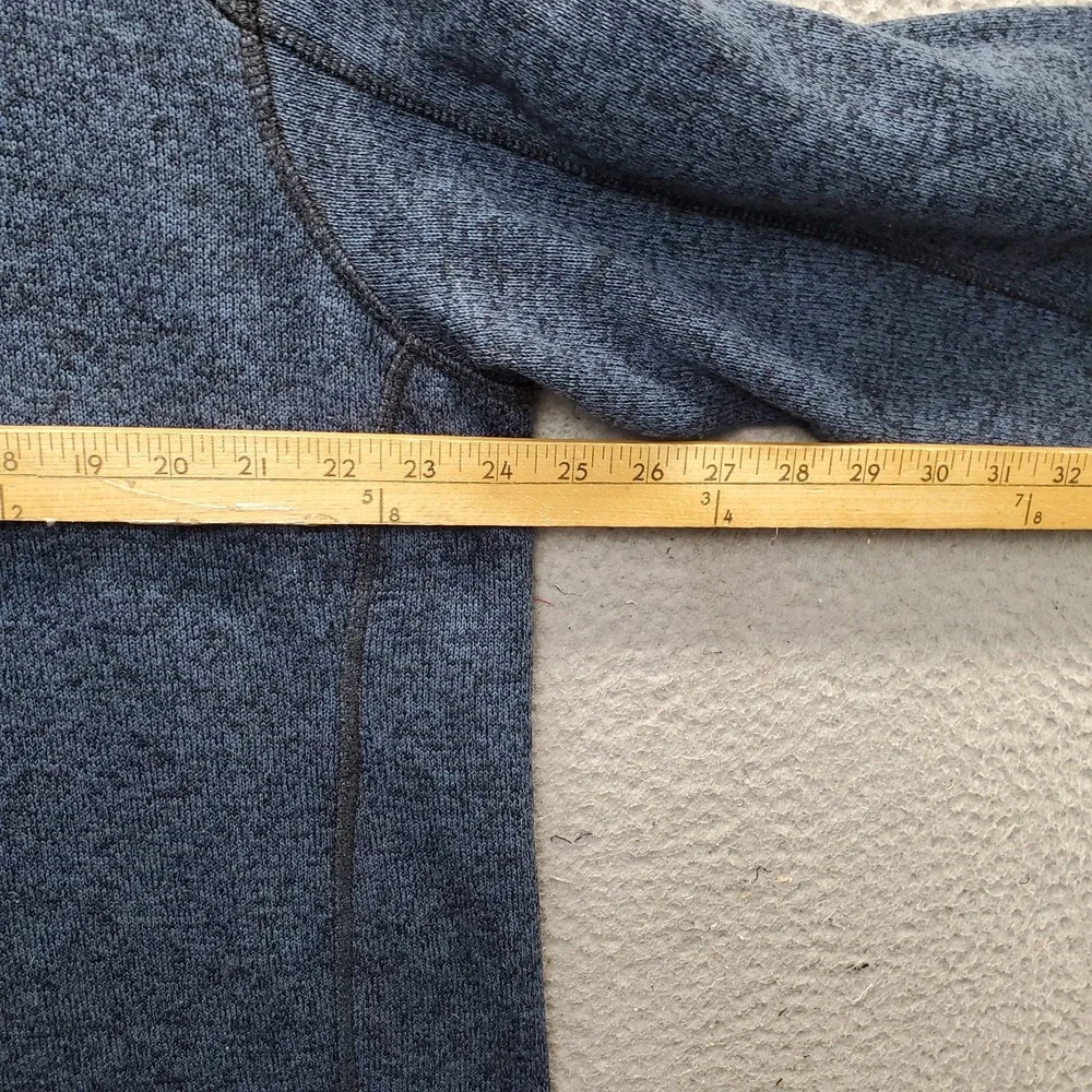 Eddie Bauer 1/4 Zip Pullover Sweater Mens 2XL Blue Heathered Knit Fleece Lined